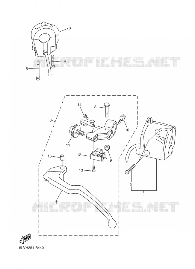 HANDLE SWITCH / LEVER Yamaha MOTO 1000 2004 FAZER  FZS1000S FAZER