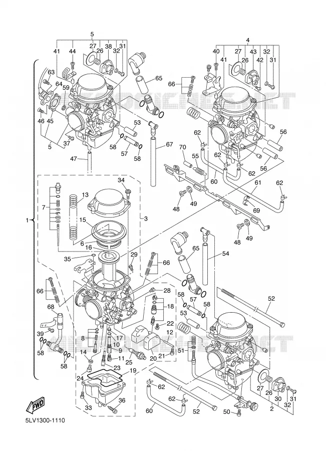 CARBURETOR Yamaha MOTO 1000 2004 FAZER  FZS1000S FAZER