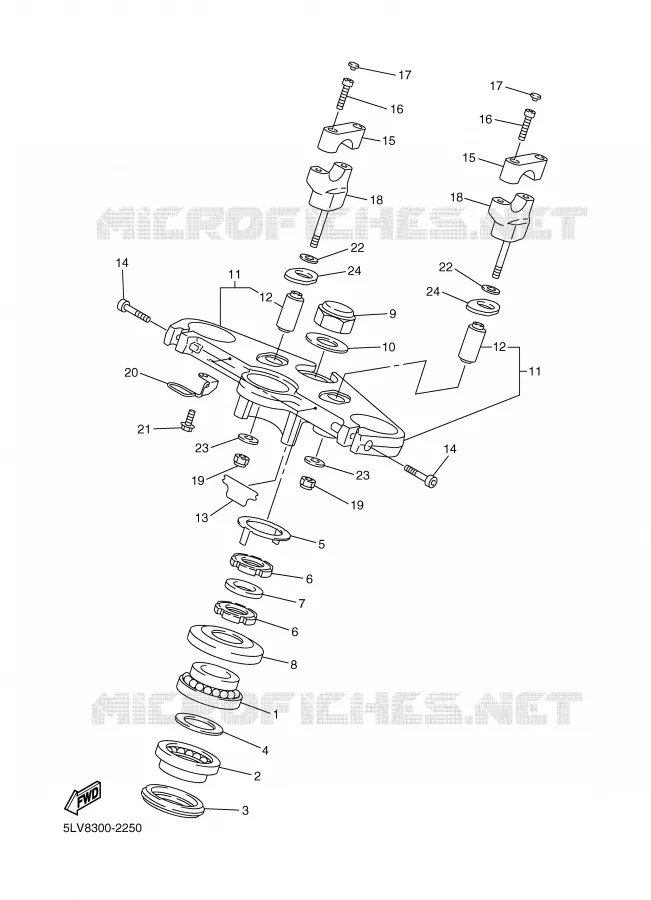 STEERING Yamaha MOTO 1000 2004 FAZER  FZS1000S FAZER