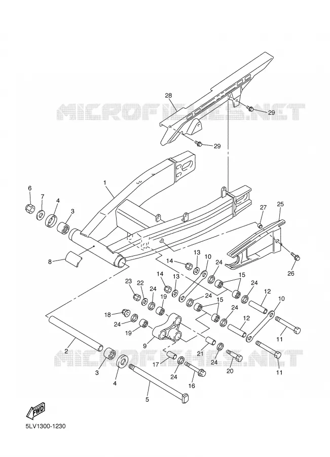 SWINGARM Yamaha MOTO 1000 2005 FAZER  FZS1000S FAZER _