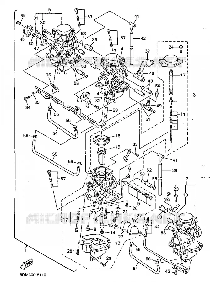 CARBURETOR Yamaha MOTO 600 1998 FAZER  FZS600