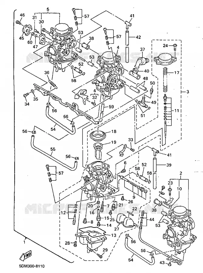 CARBURETOR Yamaha MOTO 600 1998 FAZER  FZS600