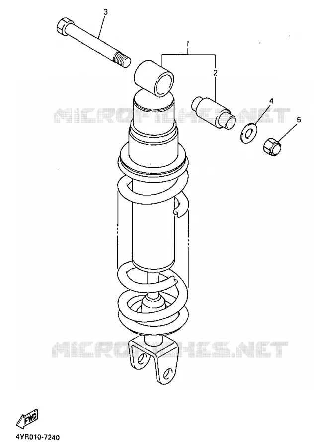 REAR SHOCK ABSORBER Yamaha MOTO 600 1998 FAZER  FZS600