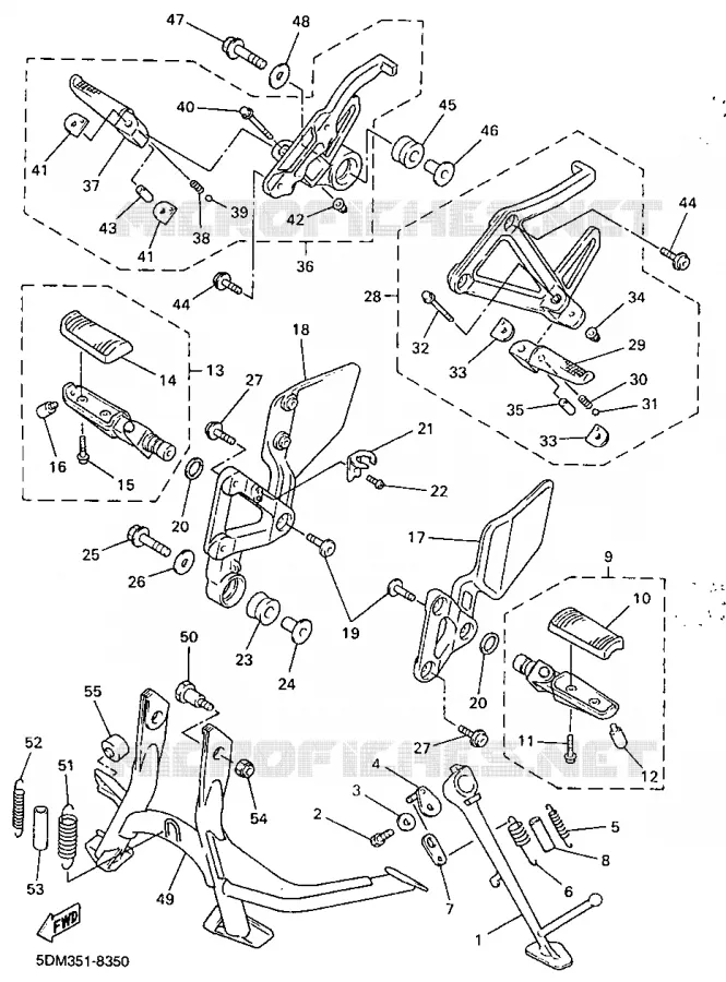 STAND / FOOTREST Yamaha MOTO 600 1998 FAZER  FZS600