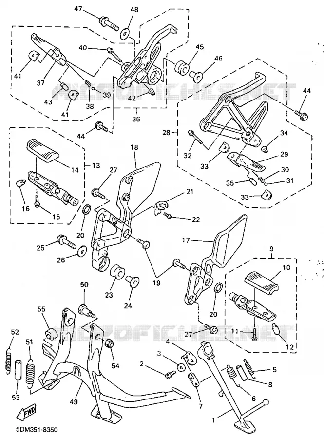 STAND / FOOTREST Yamaha MOTO 600 1998 FAZER  FZS600