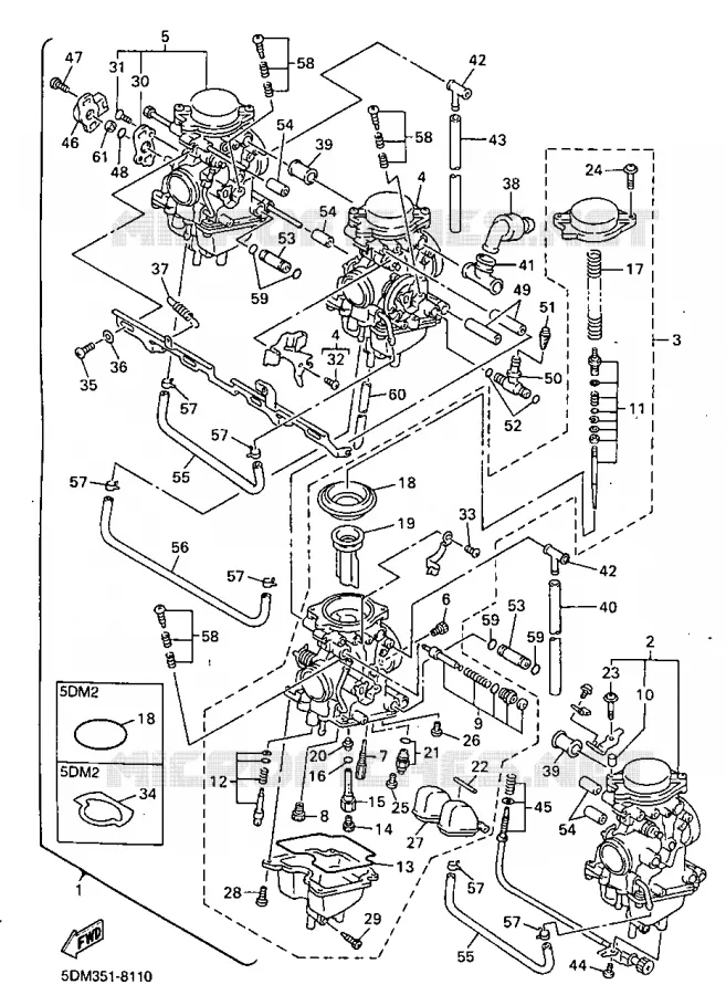 CARBURETOR Yamaha MOTO 600 1998 FAZER  FZS600