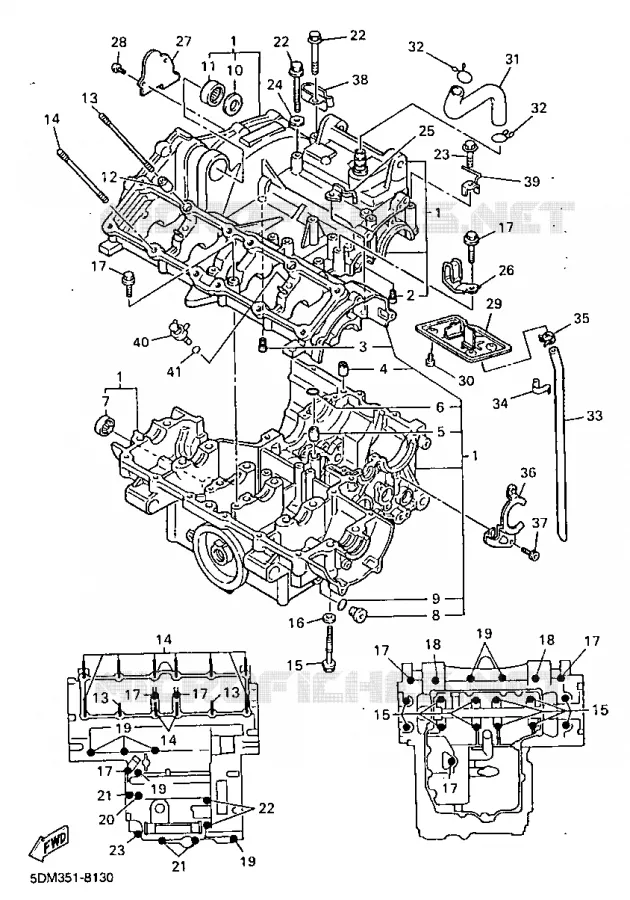 CRANKCASE Yamaha MOTO 600 1998 FAZER  FZS600