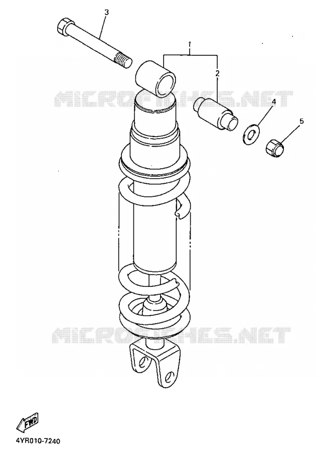 REAR SHOCK ABSORBER Yamaha MOTO 600 1998 FAZER  FZS600