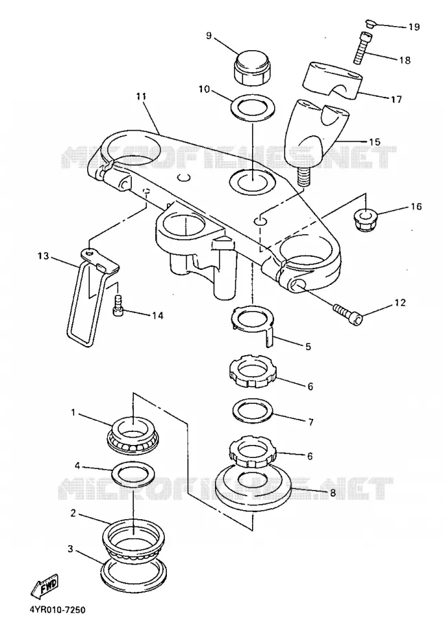 STEERING Yamaha MOTO 600 1998 FAZER  FZS600