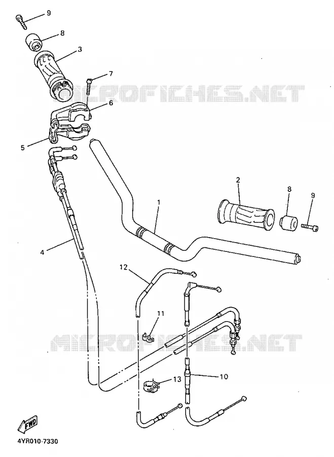 HANDLEBAR & CABLES Yamaha MOTO 600 1998 FAZER  FZS600