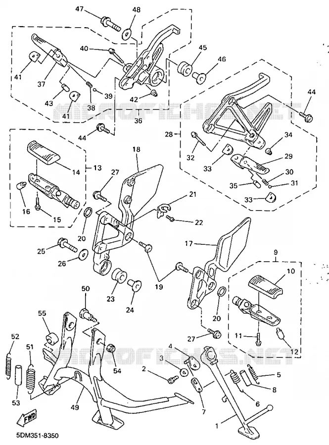 STAND / FOOTREST Yamaha MOTO 600 1998 FAZER  FZS600