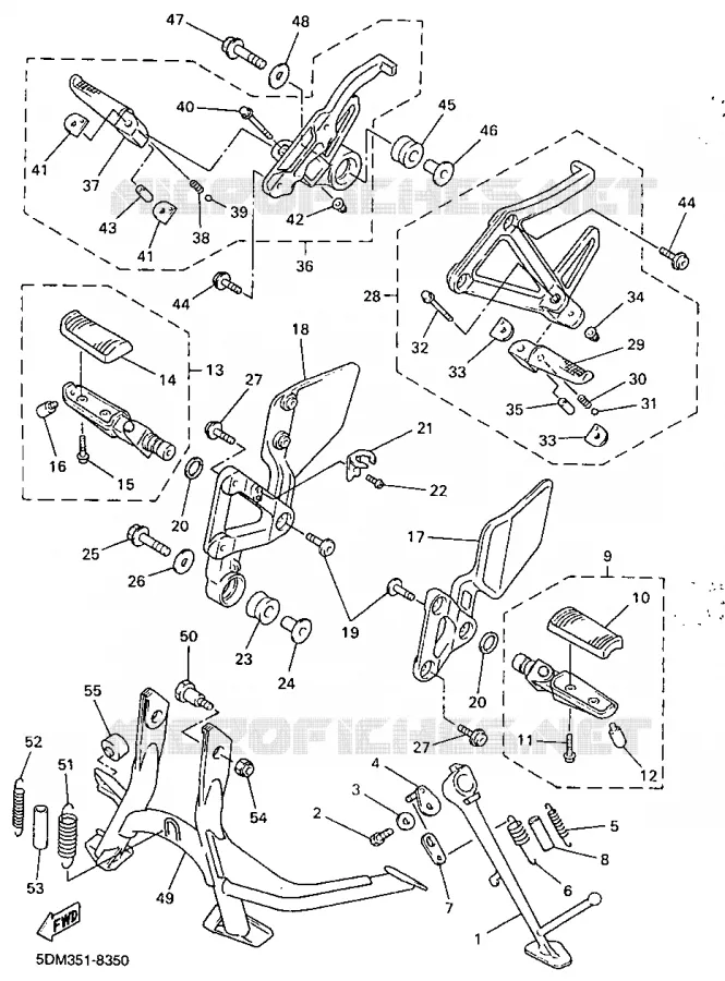 STAND / FOOTREST Yamaha MOTO 600 1998 FAZER  FZS600