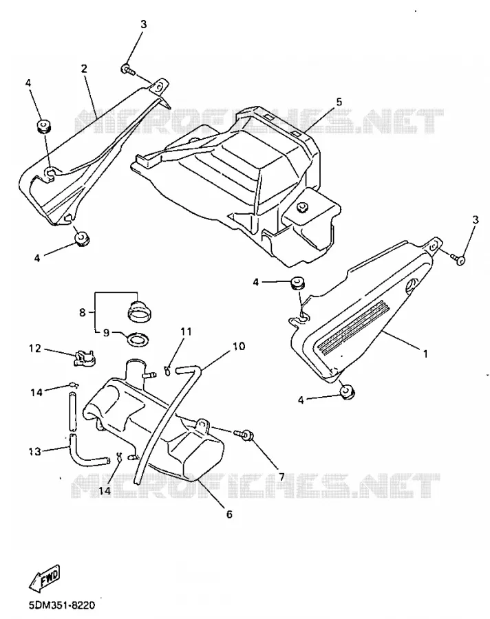 SIDE COVER Yamaha MOTO 600 1998 FAZER  FZS600
