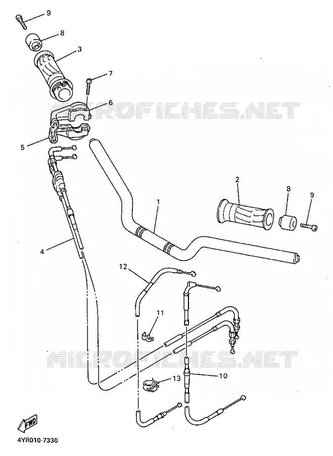 HANDLEBAR & CABLES Yamaha MOTO 600 1998 FAZER  FZS600