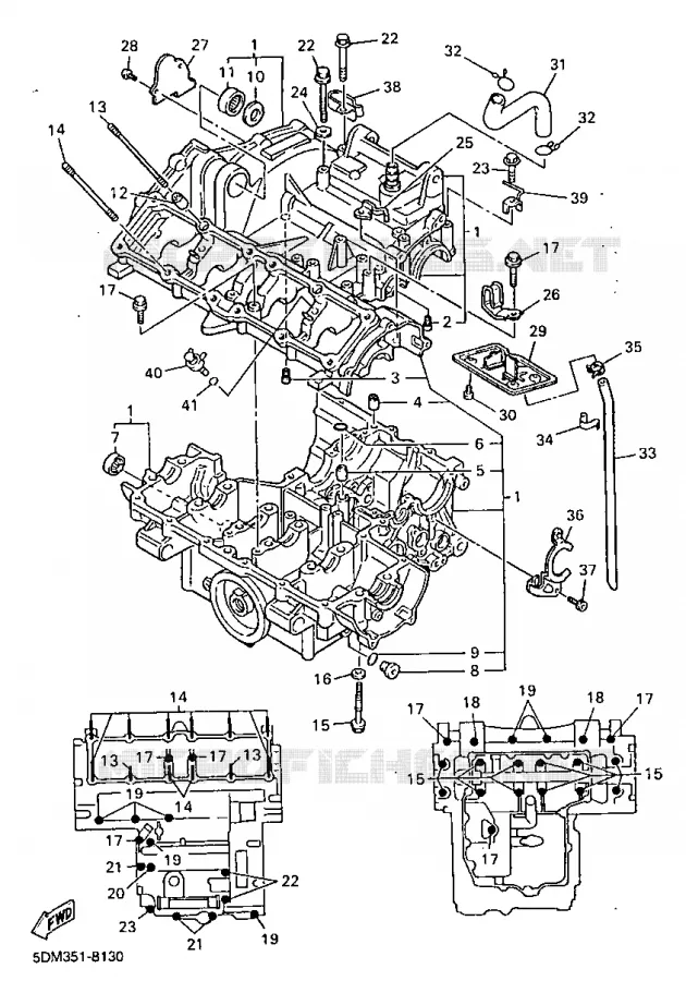 CRANKCASE Yamaha MOTO 600 1998 FAZER  FZS600