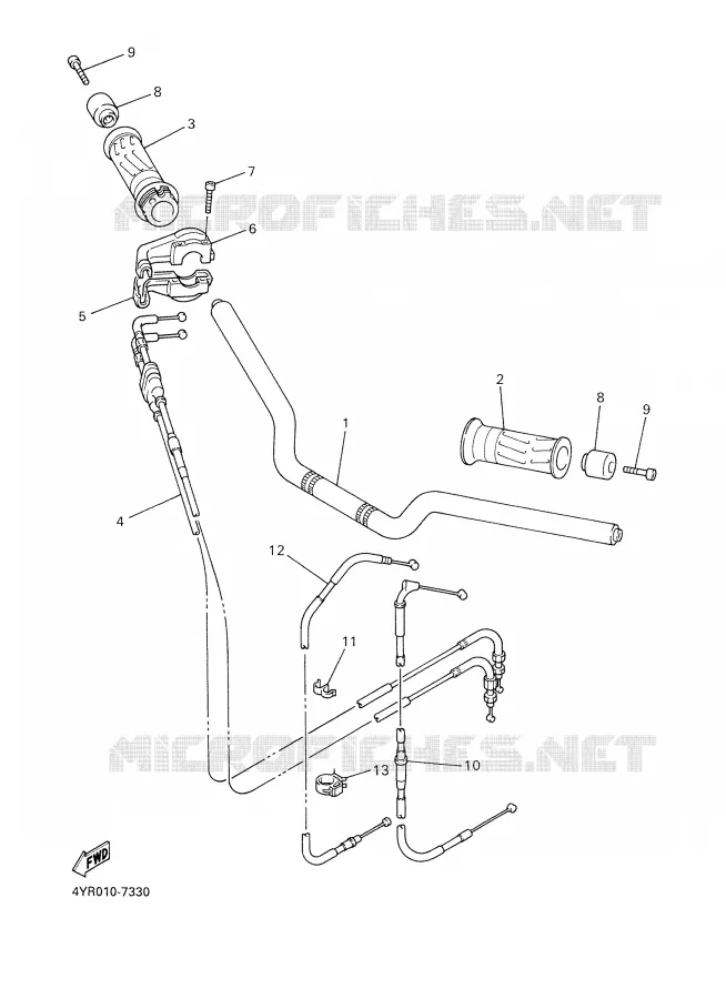 HANDLEBAR & CABLES Yamaha MOTO 600 2000 FAZER  FZS600
