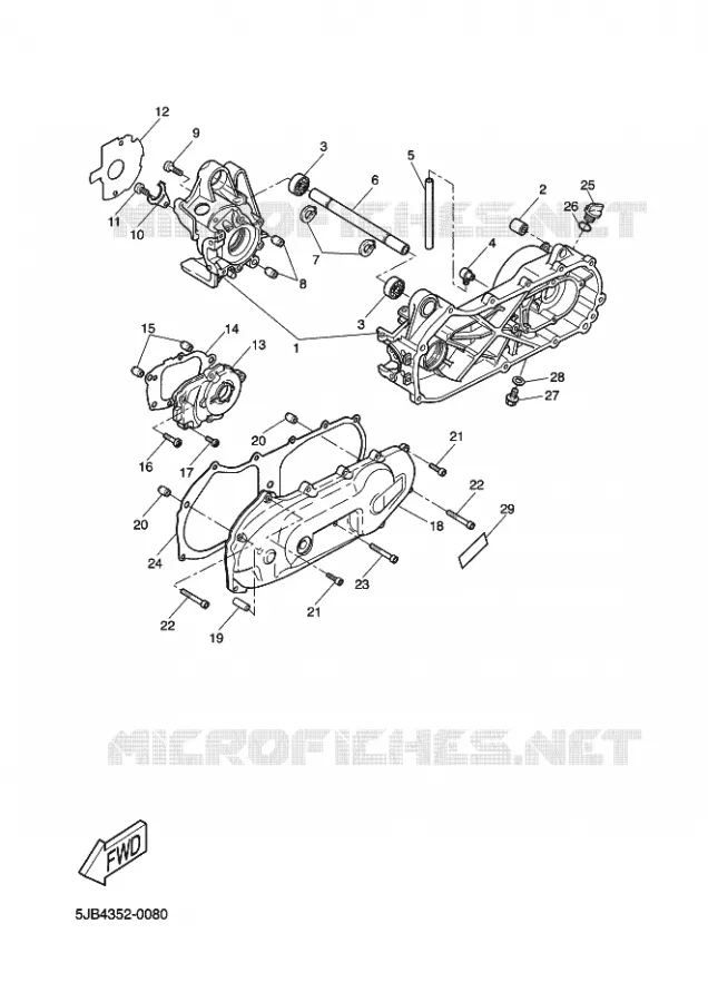 CRANKCASE Yamaha SCOOTER 50 2003 FLIPPER  YH50 FLIPPER