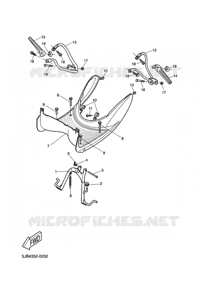 STAND / FOOTREST Yamaha SCOOTER 50 2003 FLIPPER  YH50 FLIPPER