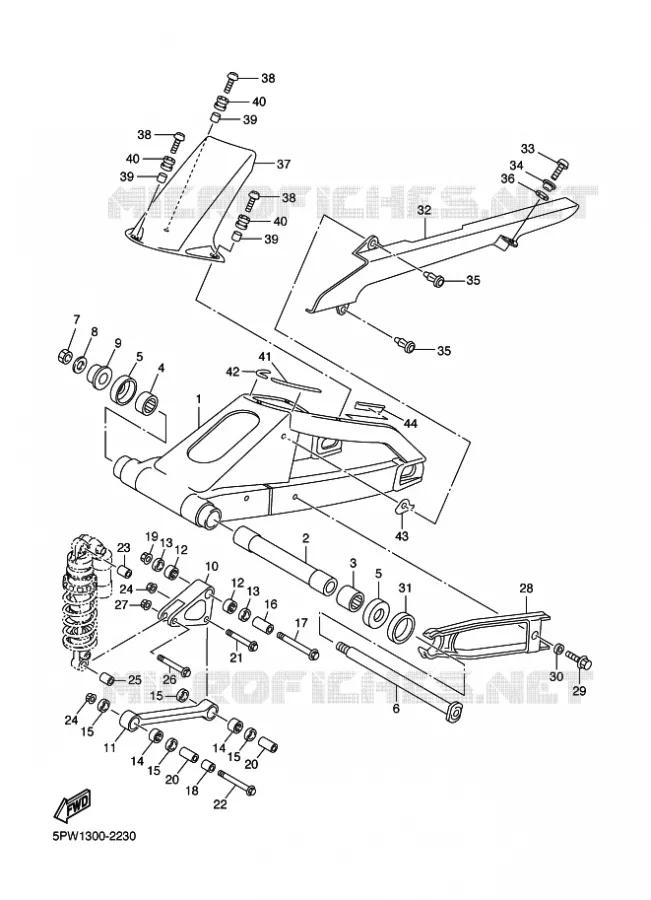 SWINGARM Yamaha MOTO 1000 2003 R1  YZF-R1 YZF-R1R R1