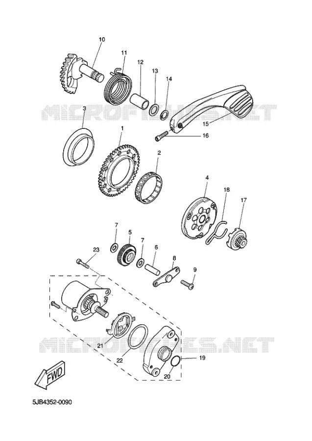 STARTER MOTOR Yamaha SCOOTER 50 2003 FLIPPER  YH50 FLIPPER