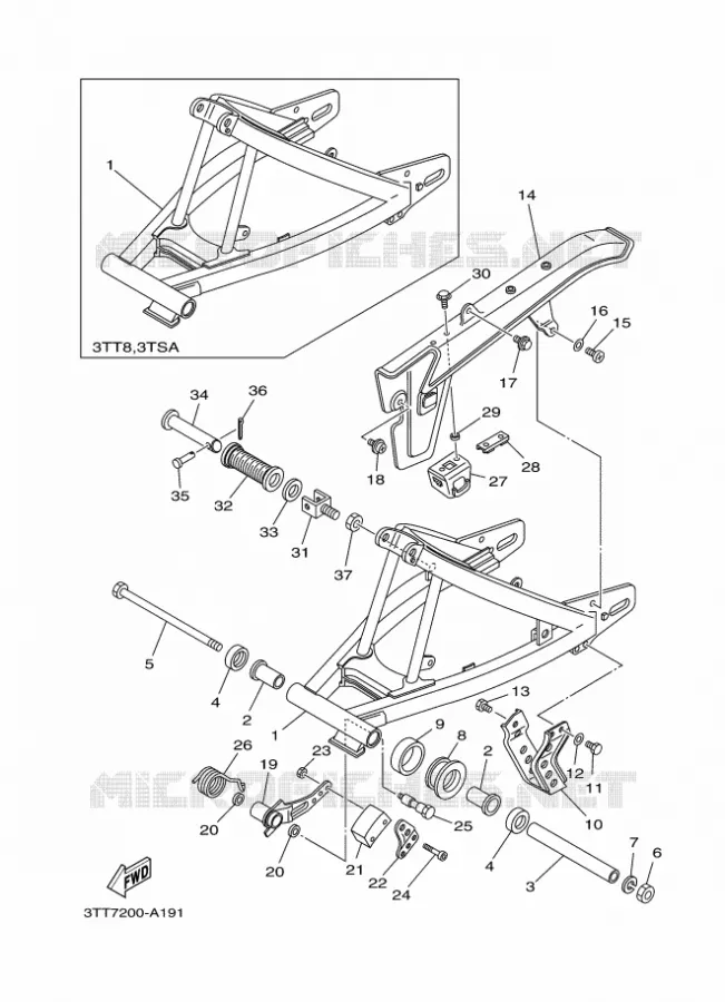 SWINGARM Yamaha MOTO 125 2003 DT  DT125