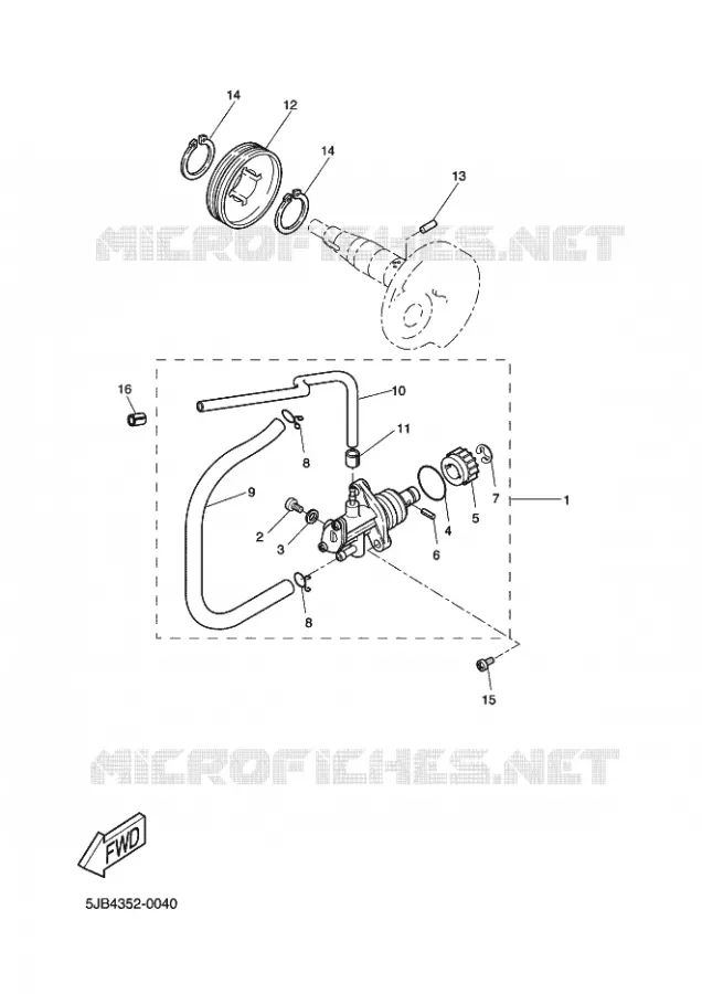 OIL PUMP Yamaha SCOOTER 50 2003 FLIPPER  YH50 FLIPPER