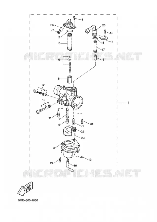 CARBURETOR Yamaha SCOOTER 100 2002 NITRO  YQ100