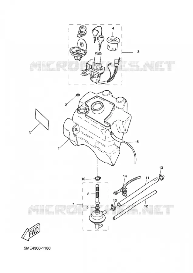 FUEL TANK Yamaha SCOOTER 100 2002 NITRO  YQ100
