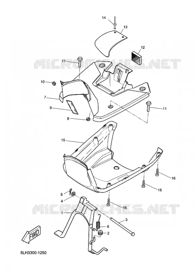 STAND / FOOTREST Yamaha SCOOTER 50 2002 STUNT NAKED  EW50 STUNT
