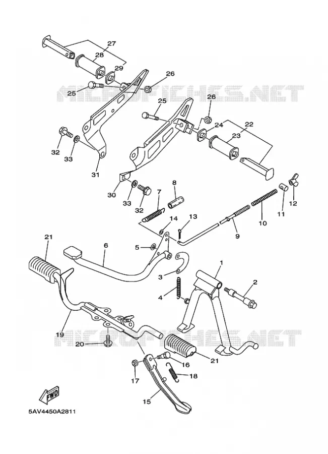STAND / FOOTREST Yamaha SCOOTER 105 2002 CRYPTON  T105E CRYPTON