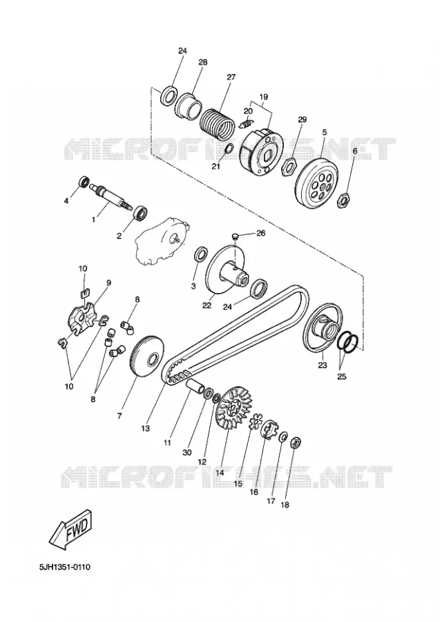 STARTER CLUTCH Yamaha SCOOTER 50 2002 STUNT NAKED  EW50 STUNT