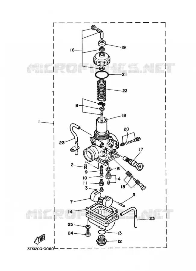 CARBURETOR Yamaha MOTO 125 2002 DT  DT125