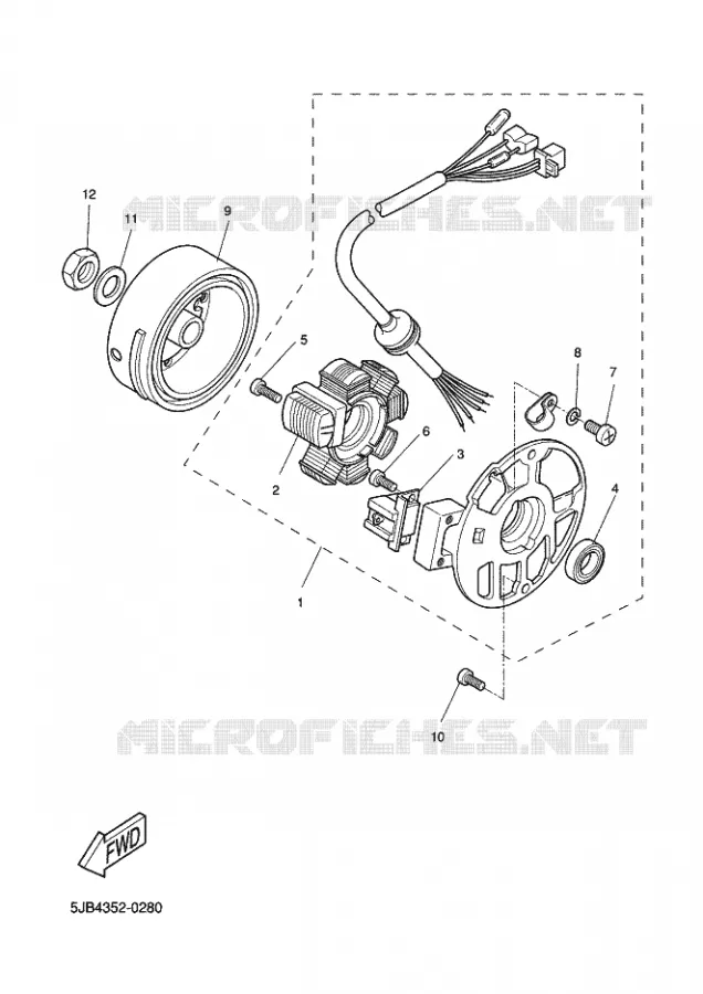 IGNITION Yamaha SCOOTER 50 2002 FLIPPER  YH50 FLIPPER