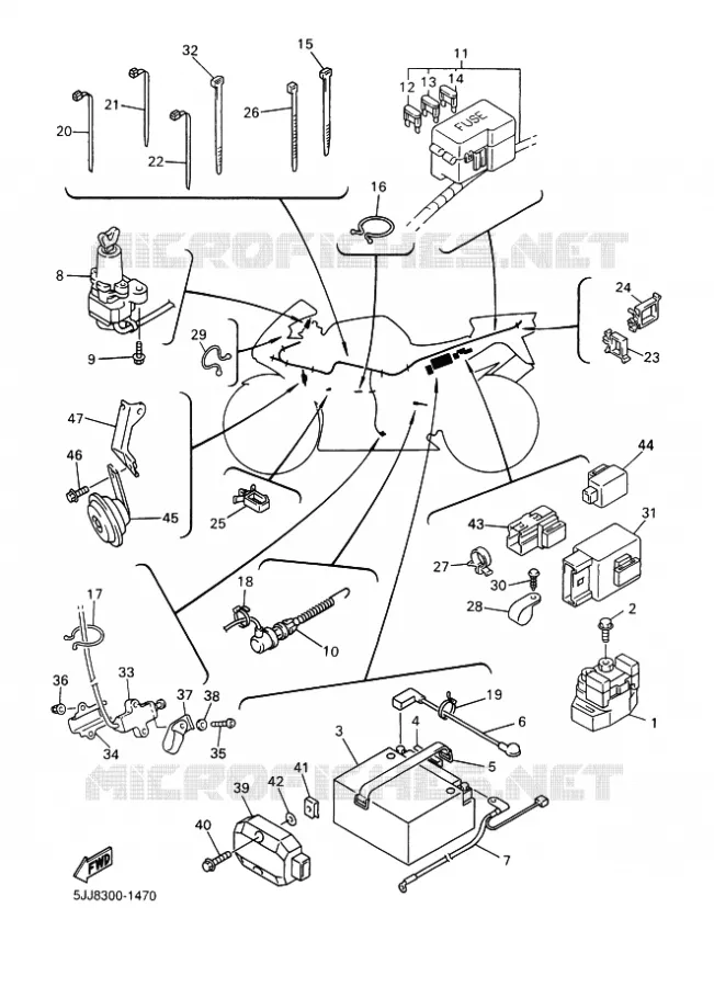 ELECTRICAL 2 Yamaha MOTO 1000 2001 R1  YZF-R1 R1