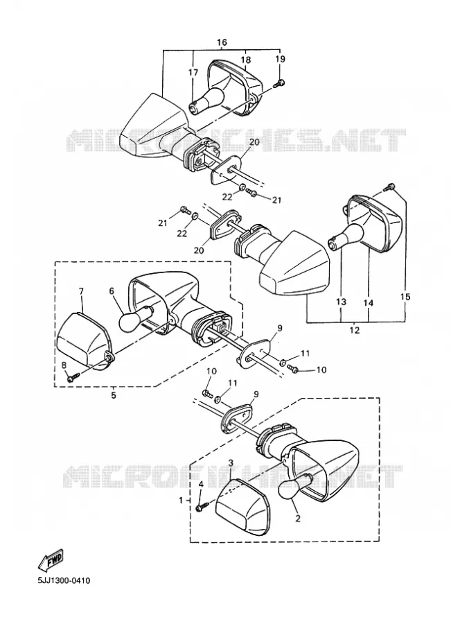 INDICATOR Yamaha MOTO 1000 2001 R1  YZF-R1 R1