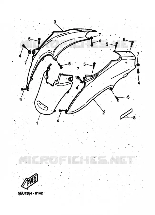 SIDE COVER Yamaha SCOOTER 50 2001 FLIPPER  YH50 FLIPPER