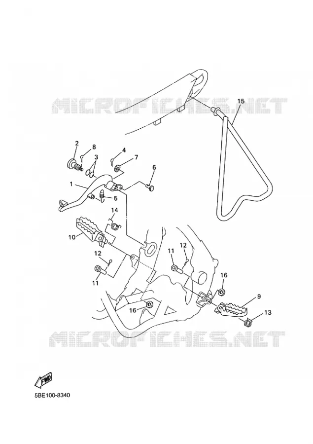 STAND / FOOTREST Yamaha MOTO 426 2000 YZF  YZ426F