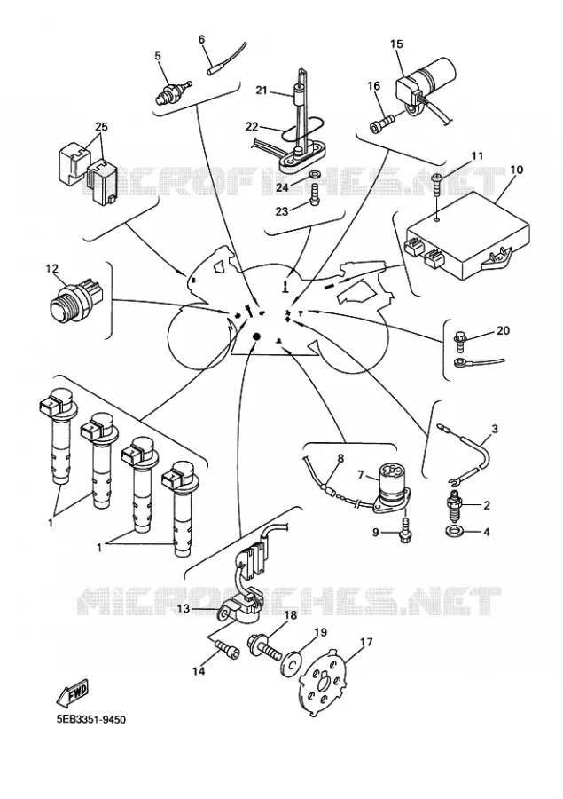 ELECTRICAL 1 Yamaha MOTO 600 2000 R6  YZF-R6 R6