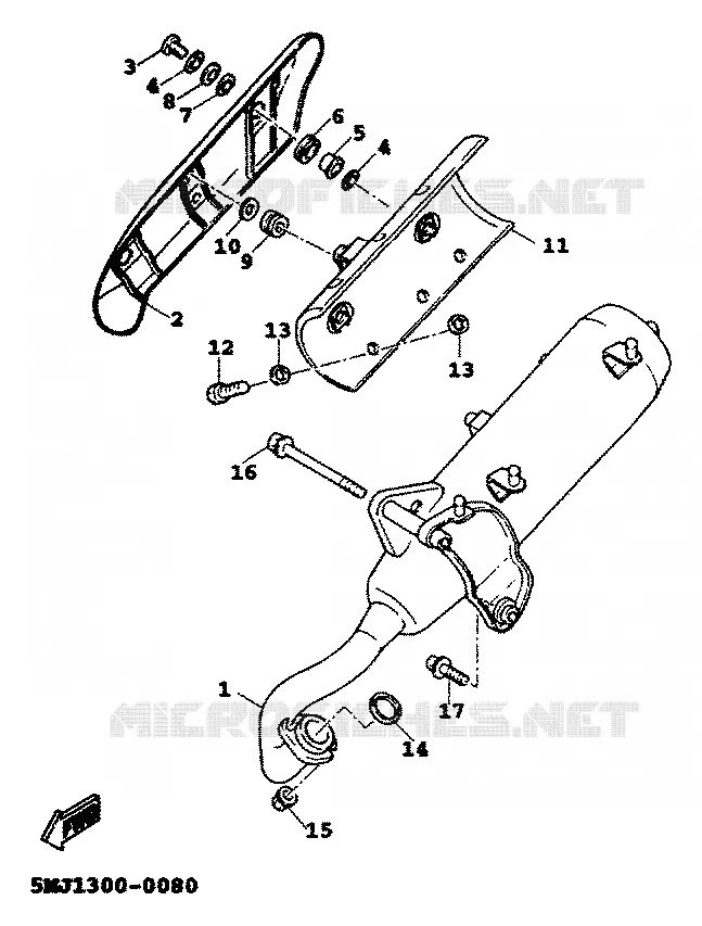 EXHAUST Yamaha SCOOTER 125 2000 FLAME  XC125A FLAME