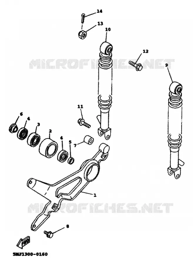 SWINGARM / SHOCK ABSORBER Yamaha SCOOTER 125 2000 FLAME  XC125A FLAME