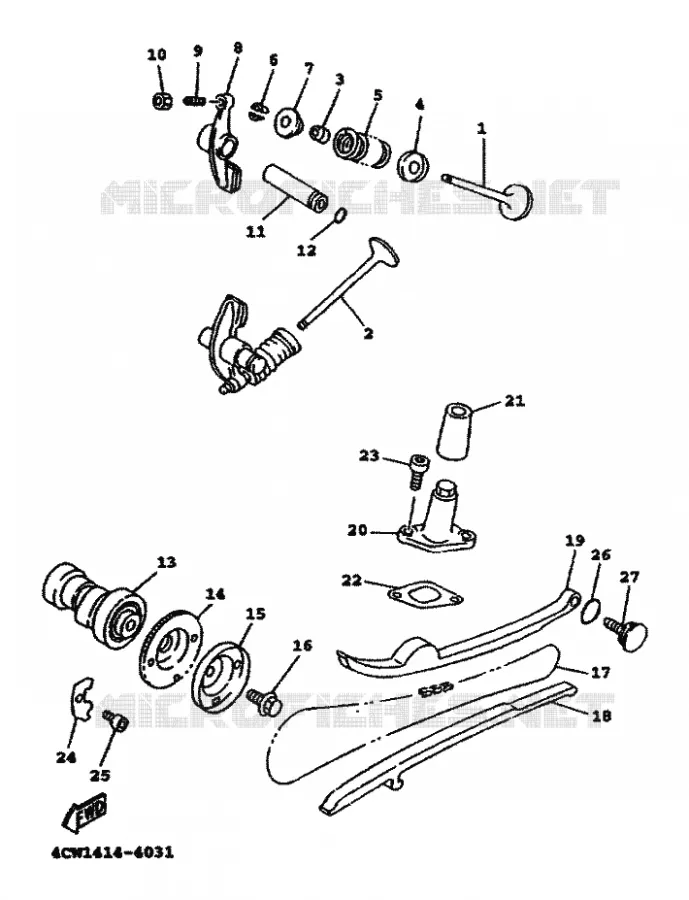 VALVE Yamaha SCOOTER 125 1999 FLAME R  XC125TR FLAME R
