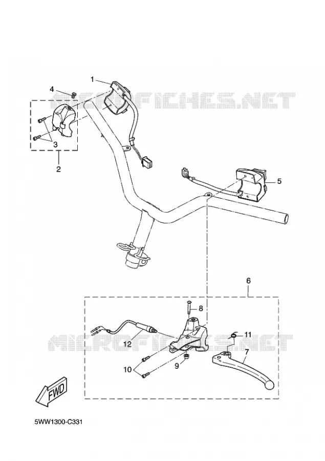 SWITCH / LEVER Yamaha SCOOTER 50 2007 BOOSTER  CW50L