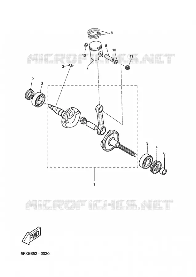 CRANKSHAFT / PISTON Yamaha SCOOTER 50 2004 ROCKET  CW50RSP POWER ROCKET