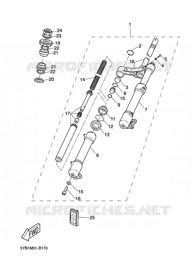 FRONT FORK Yamaha SCOOTER 50 2004 ROCKET  CW50RSP POWER ROCKET