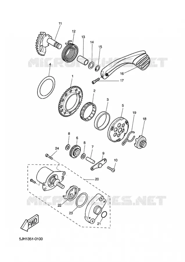 STARTER MOTOR Yamaha SCOOTER 50 2004 ROCKET  CW50RSP POWER ROCKET