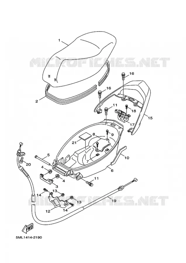 SEAT / CARRIER Yamaha SCOOTER 125 2006 FLAME X  XC125 FLAME  X