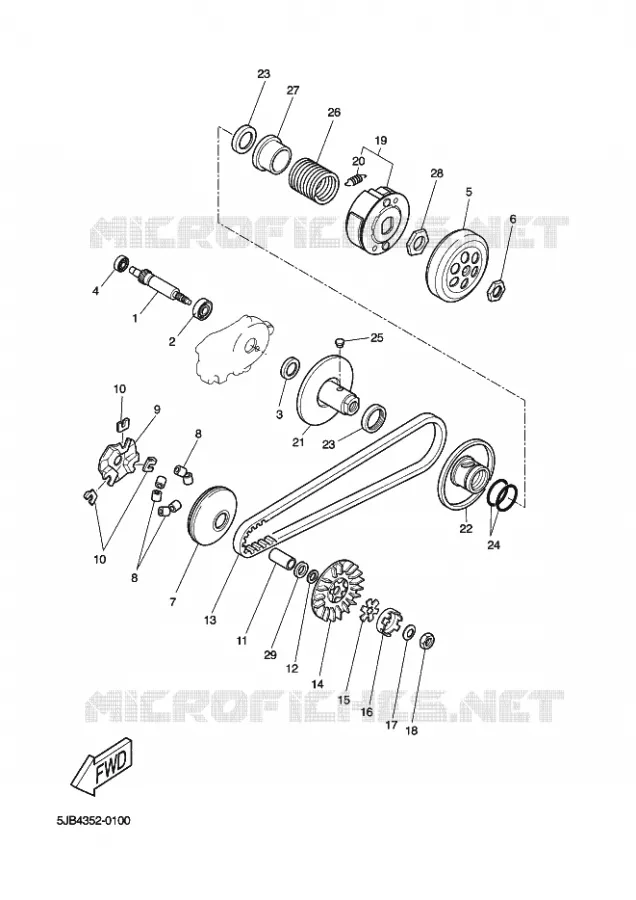 STARTER CLUTCH Yamaha SCOOTER 50 2004 FLIPPER  YH50L FLIPPER LIGHT