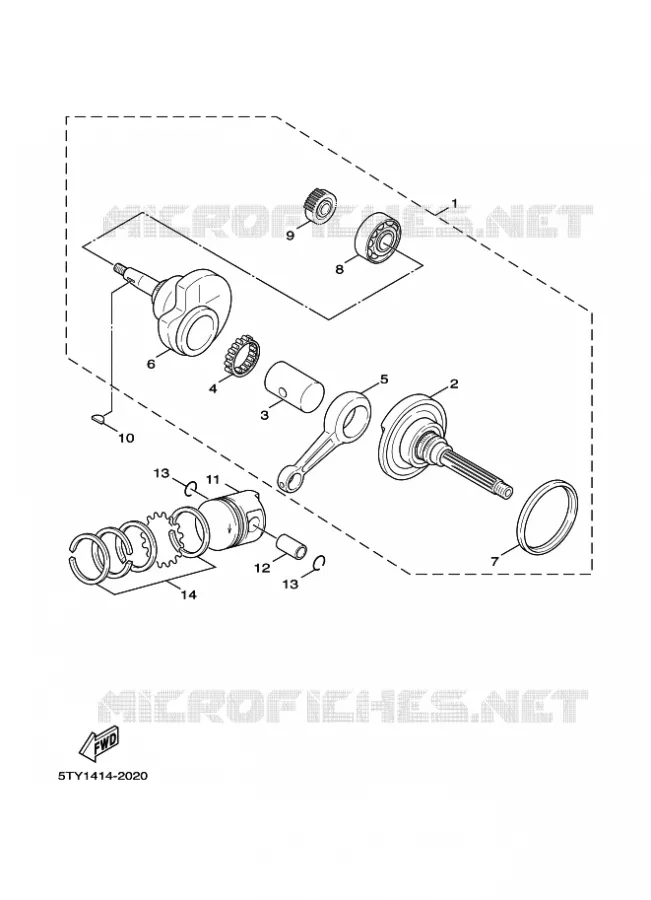 CRANKSHAFT / PISTON Yamaha SCOOTER 125 2005 FLAME X  XC125 FLAME  X