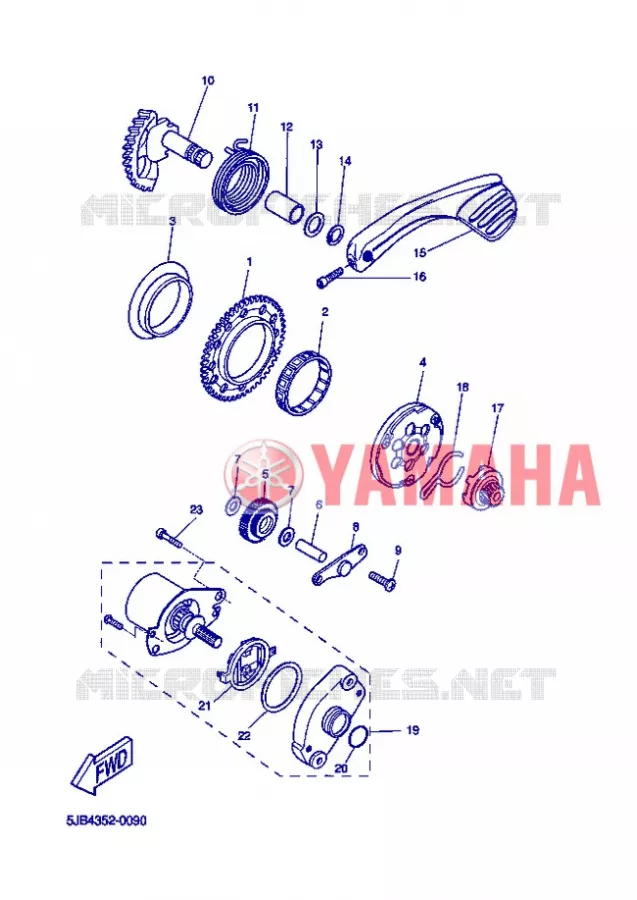 STARTER MOTOR Yamaha SCOOTER 50 2004 FLIPPER  YH50 FLIPPER
