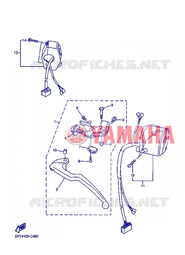 SWITCH / LEVER Yamaha MOTO 1000 2004 R1  YZF-R1 YZF-R1S R1